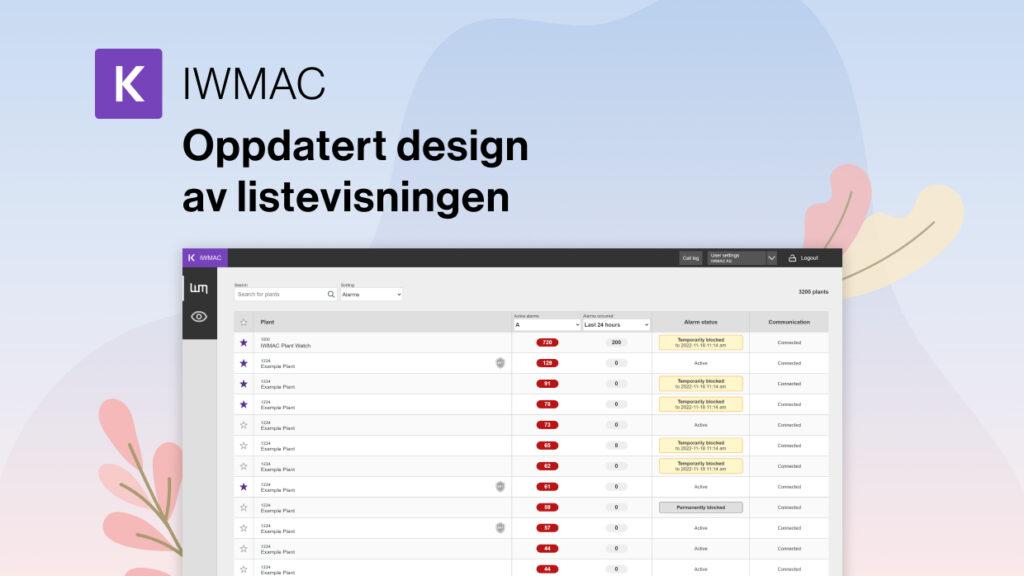 IWMAC: Oppdatert design av listevisningen
