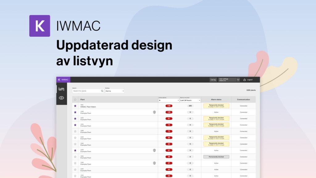 IWMAC: Uppdaterad design av listvyn