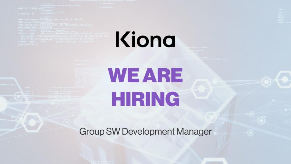 We are hiring! Group SW Development Manager