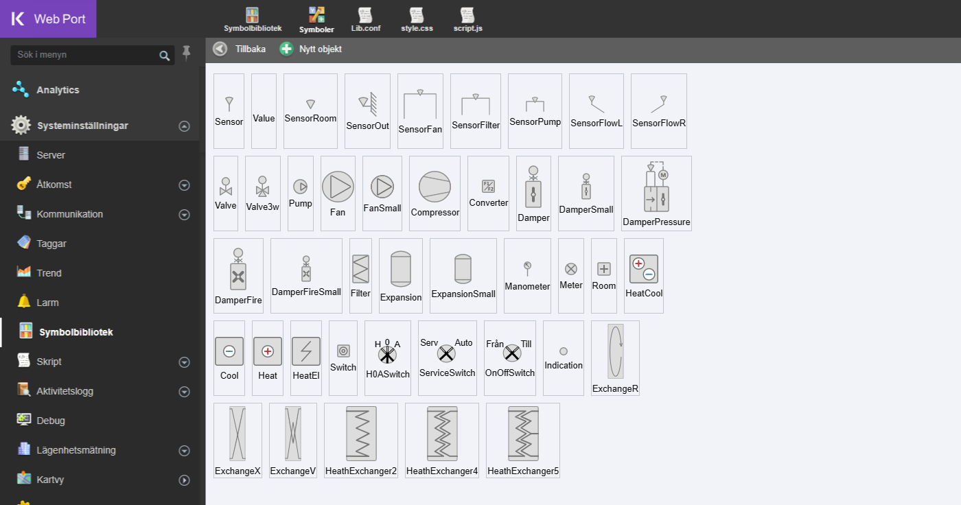 Web Port-symbolbibliotek