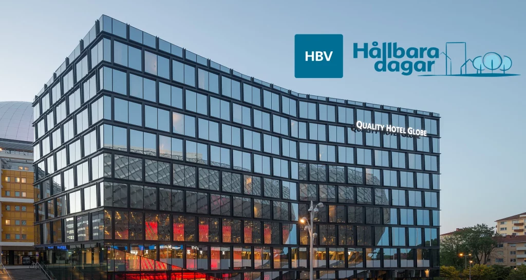 Quality Hotel Globe, Stockholm,  där mässan "HBV Hållbara Dagar 2024" kommer att hållas.