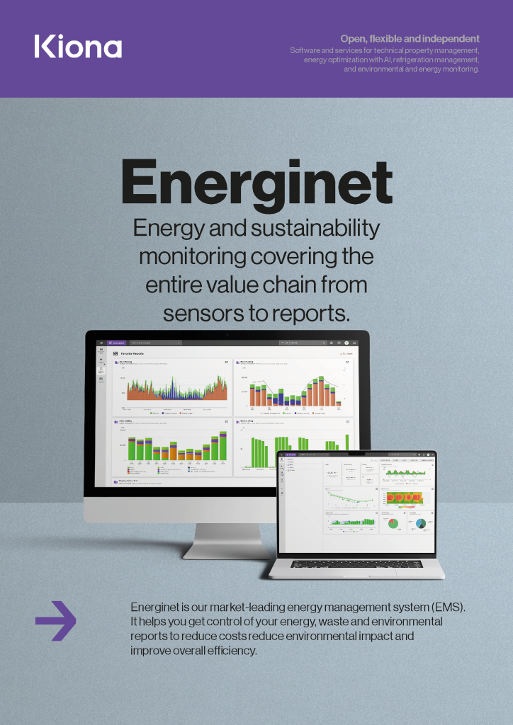 Front page of Energinet product flyer.