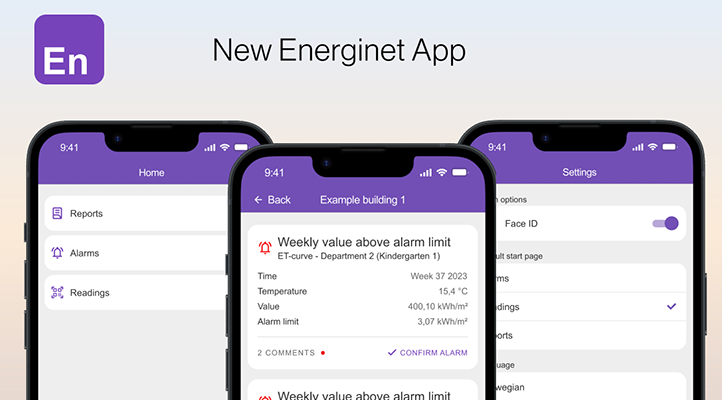 View of Energinet app